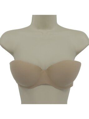 Victorias Secret 34B Angels Secret Embrace Convertible Strapless Bra Solid Beige